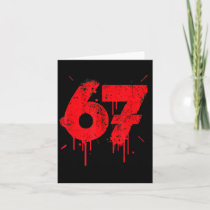 67 Shirt, Funny Shirts 67 Meme Six Seven Men Teen  Card