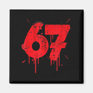 67 Shirt, Funny Shirts 67 Meme Six Seven Men Teen Magnet