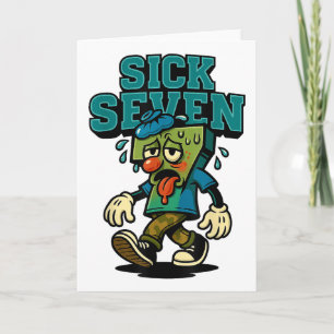 67 Sick Seven Halloween Costume Fun Wordplay Girls Card
