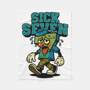 67 Sick Seven Halloween Costume Fun Wordplay Girls Fleece Blanket