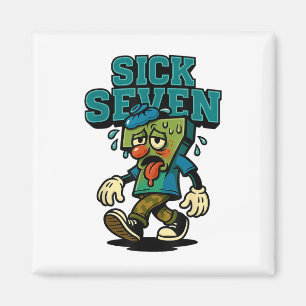 67 Sick Seven Halloween Costume Fun Wordplay Girls Magnet