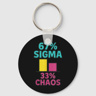 67% Sigma 33% Chaos 67 Aura Energy Six Seven Rizz Key Ring