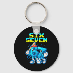 67 Six Seven 6-7 - Funny Italian Brainrot Kids Bas Key Ring