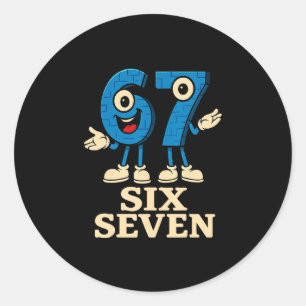 67 Six Seven 6-7 - Funny Italian Brainrot Kids Gam Classic Round Sticker