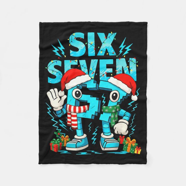 67 Six Seven 6-7 - Funny Italian Brainrot Kids Gam Fleece Blanket (Front)
