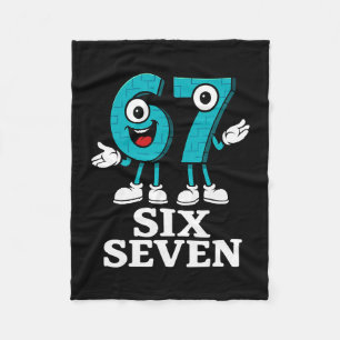 67 Six Seven 6-7 - Funny Italian Brainrot Kids Gam Fleece Blanket