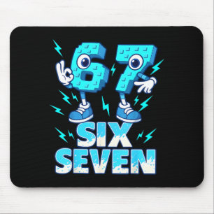 67 Six Seven 6-7 - Funny Italian Brainrot Kids Gam Mouse Pad