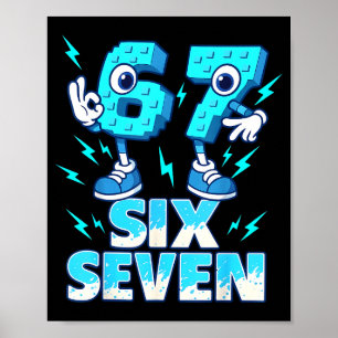 67 Six Seven 6-7 - Funny Italian Brainrot Kids Gam Poster