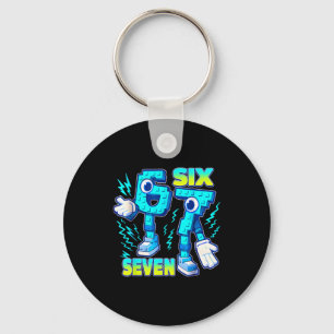 67 Six Seven 6-7 Funny Italian Brainrot Kids Gamin Key Ring