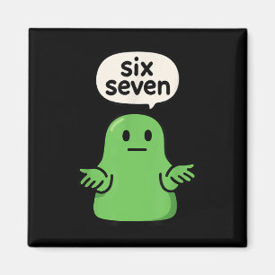67 Six Seven 6-7 Green Blob Slime - Funny Kids Bra Magnet