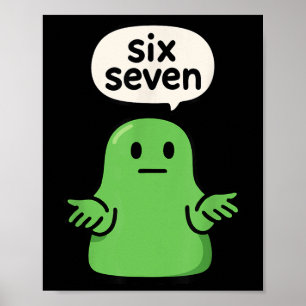 67 Six Seven 6-7 Green Blob Slime - Funny Kids Bra Poster