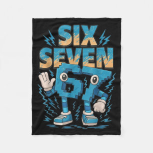 67 Six Seven 6 7 Italian Brainrot  Fleece Blanket