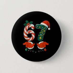 67 Six Seven 6 7 Meme Custome Couple Christmas Mat Cm Round Badge