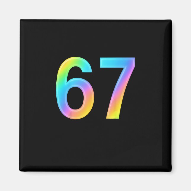 67 Six Seven 6 7 Meme Design Funny 6 7 1  Magnet (Front)