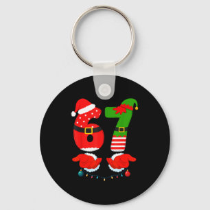 67 Six Seven 6 7 Meme E Couple Christmas Matching  Key Ring