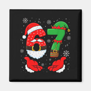 67 Six Seven 6 7 Meme Xmas Custome Couple Christma Magnet