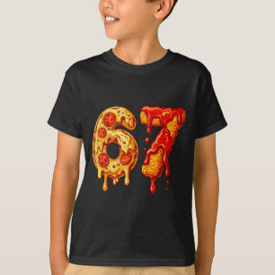 67 Six Seven 6-7 Pizza &amp; Chicken Nugget - Kids T-Shirt