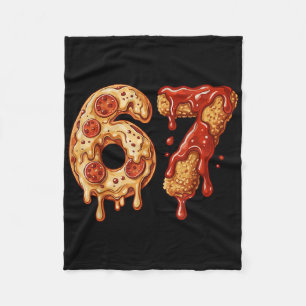 67 Six Seven 6-7 Pizza & Chicken Nugget - Kids Bra Fleece Blanket