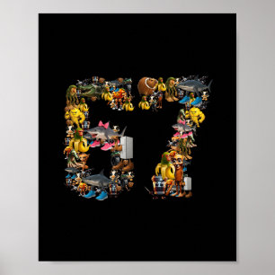 67 Six Seven Birthday Meme Viral Italian Brainrot Poster