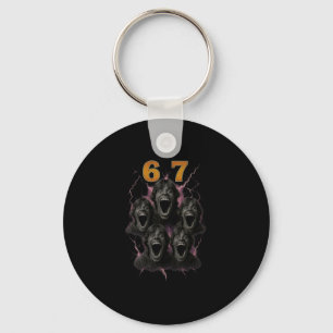 67 Six Seven Bootleg 6 7 Meme Design Funny 6 7 1  Key Ring