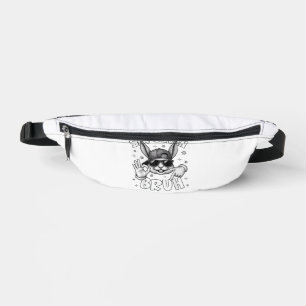 67 Six Seven Bruh Cute Bunny Face with Sunglasses  Bum Bags