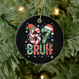 67 Six Seven Bruh Funny Christmas 6 7 Meme  Ceramic Tree Decoration