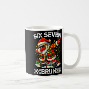 67 Six Seven Bruh Funny Christmas Dabbing Santa 6  Coffee Mug
