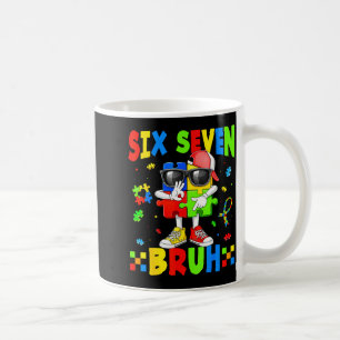 67 six seven bruh puzzle piece for kids mom teache coffee mug