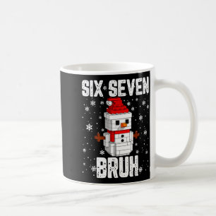 67 Six Seven Bruh Snowman Building Blocks Christma Coffee Mug