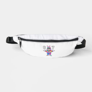 67 Six Seven Bunny Tie Dye Easter Day 67 Meme Men  Bum Bags