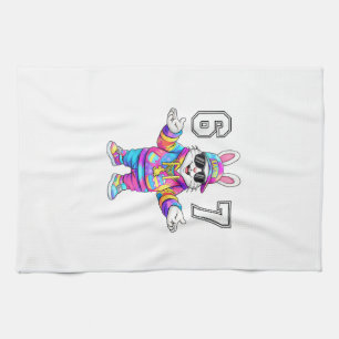 67 Six Seven Bunny Tie Dye Easter Day 67 Meme Men  Tea Towel