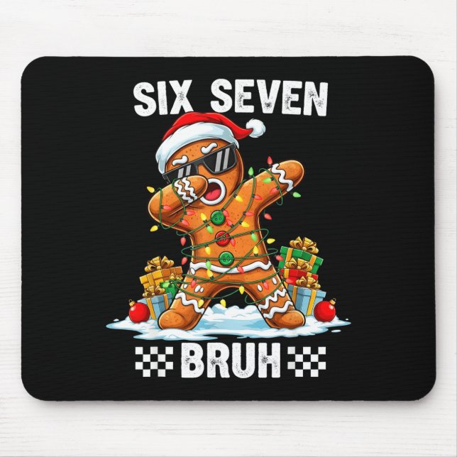 67 Six Seven Burh Christmas Gingerbread 6 7 Meme M Mouse Pad (Front)