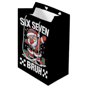 67 Six Seven Burh Funny Christmas 6 7 Meme  Medium Gift Bag