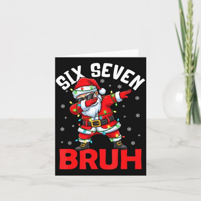 67 Six Seven Burh Funny Christmas 6 7 Meme Men Wom Card (Front)