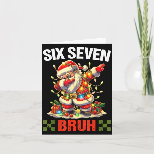 67 Six Seven Burh Funny Christmas 6 7 Meme Men Wom Card (Front)
