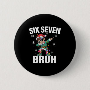 67 Six Seven Burh Funny Christmas 6 7 Meme Men Wom Cm Round Badge