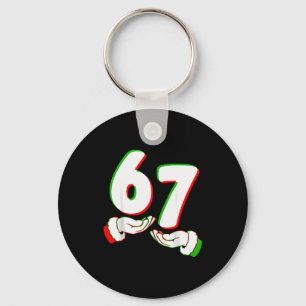 67 Six Seven Burh Funny Christmas 6 7 Meme Men Wom Key Ring