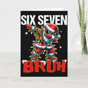 67 Six Seven Burh Santa Christmas 6 7 Meme Men Wom Card