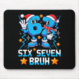 67 Six Seven Christmas Bruh Funny Italian Brainrot Mouse Pad