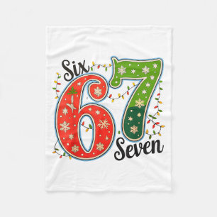 67 Six Seven Christmas Funny Meme 67 Couples Chris Fleece Blanket