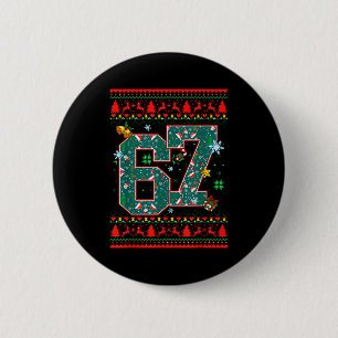 67 Six Seven Christmas Funny Meme Hand 67 Couples  6 Cm Round Badge