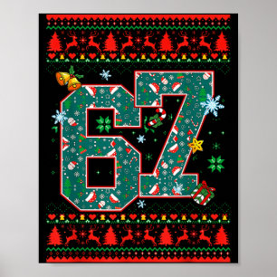 67 Six Seven Christmas Funny Meme Hand 67 Couples  Poster