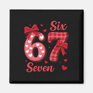 67 Six Seven Coquette Bow Girls Kids Valentines Da Magnet