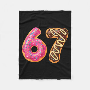 67 Six Seven Donut Meme Funny Sweet Sprinkles  Fleece Blanket