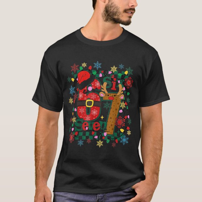 67 Six Seven Funny Christmas 6 7 Meme Humor Men Wo T-Shirt (Front)