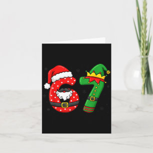 67 Six Seven Funny Christmas 6 7 Meme Xmas Boys Gi Card