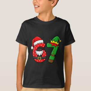 67 Six Seven Funny Christmas 6 7 Meme Xmas Boys Gi T-Shirt