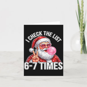67 Six Seven Funny Christmas 6 7 Santa Meme Men Wo Card