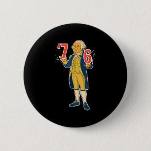 67 Six Seven Funny George Washington Meme 6 Cm Round Badge