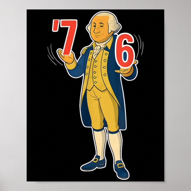 67 Six Seven Funny George Washington Meme  Poster (Front)